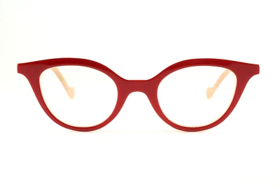 Authentic Anne et Valentin ADELE 1246 43mm Red Peach Cat Eye Glasses France - Image 1 of 4