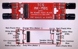 TRAIN CONTROL SYSTEMS TCS 1622 HIGH PINS AK-MB1 MOTHERBOARD KEEP ALIVE - 21 PIN - Picture 1 of 4