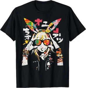 Japanese Streetwear Cyberpunk Y2K Retro Techwear Manga Anime T-Shirt Gifts S-4XL - Picture 1 of 6