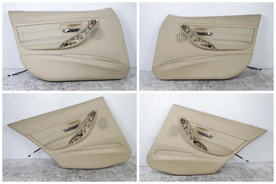 12-18 BMW 3 SERIES F30 FRONT & REAR LEFT RIGHT  DOOR PANELS SET VENETO BEIGE OEM Foto 1 de 4