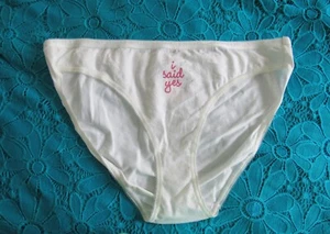 Victoria's Secret "I Said Yes" "Congratulations" Bikini Brief Bridal Panty Large - Picture 1 of 4
