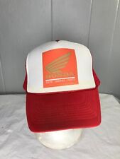 Vintage Honda Motorcycle Hat  Trucker Hat snapback Unworn Red adjustable cap 