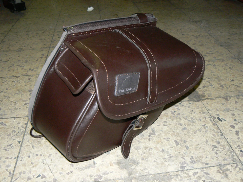 Iron Horse  Leder Satteltasche SattleBag Braun 1x 8 Liter 8L defekt - Bild 1 von 1