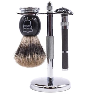 Parker 96R Shave Set - Rasoio di sicurezza, supporto e spazzola di tasso puro al 100% inclusi - Foto 1 di 6