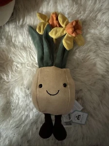 Jellycat Amuseable Daffodil Pot Yellow Flower Plant Stuffed Animal Plush NWT - Picture 1 of 2