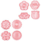 8 Pcs Flower Cookie 3d Three-dimensional Biscuit Mold Squeezer