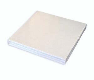 Pebeo White Synthetic Cotton Square Canvas Artist Board 10 x 10 cm Set Pack of 3