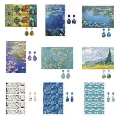 Paint Series Transfer Paper Clay Transfer Sheets Clay Tool for Earrings Making - image 1 of 4