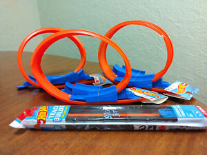 Hot Wheels Track Builder Lot of 4 ( 1 Straight & 3 Loops) HW System NEW