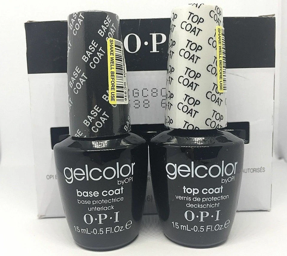 OPI Gelcolor Top Coat & Base Coat Soak Off Gel Nail Polish Set of 15ml /0.5fl.Oz - Image 1 of 1