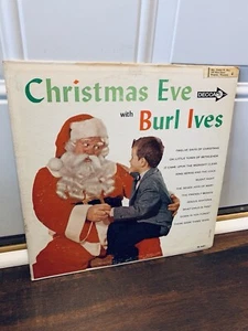 RARE Christmas Eve With BURL IVES Vinyl Lp Mono Decca Records EXCELLENT Vintage - Picture 1 of 5