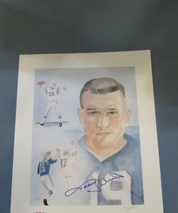 Johnny Unitas Autographed Lithograph/Print from show - Picture 1 of 5