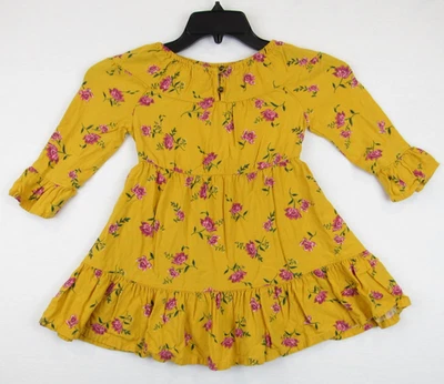 Old Navy Toddler Girl's Size 5T Swing Long Sleeve Tiered Floral Dress No Stretch - Image 1 of 4