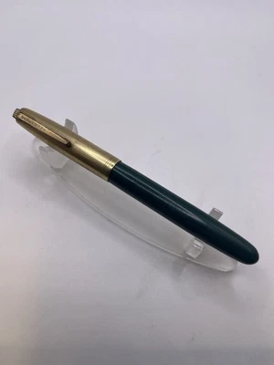 Waterman Taperite Fountain Pen Green Rolled Gold Cap Spares Repairs - Image 1 of 4