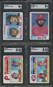 1982 Topps SGC 9 / 8.5 Lot (4) #'s 166 347 636 756 Sutter Rose Carlton Seaver + - Picture 1 of 2
