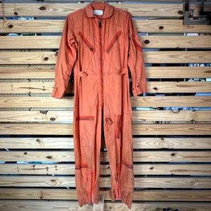 Tuta da volo vintage 1965 USAF K-2B Covington Ind Vietnam epoca arancione Med R - Foto 1 di 10