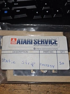 RARE AND HARD TO FIND VINTAGE NOS ATARI GAMING SYSTEMS REPLACEMENT STATIC STRIP - Picture 1 of 4