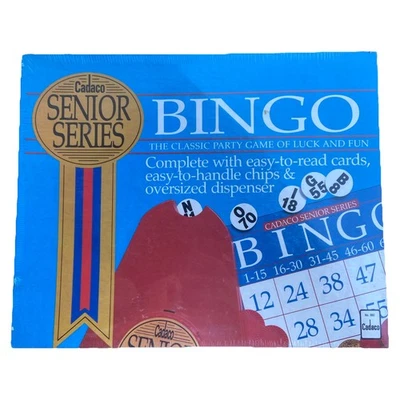 Cadaco Senior Series Bingo Game Classic Party Game Of Luck & Fun W/ Cards Chips - Image 1 of 2