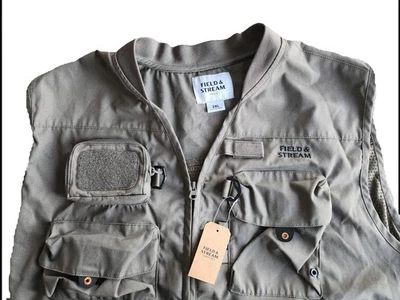 NWT Field & Stream Trout Fly Fishing Vest Multi Pocket Size 2XL Tarmac Green - Image 1 of 4