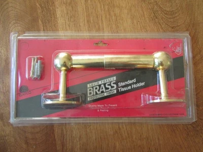 NUEVO STOCK ANTIGUO Soporte para Pañuelos Inodoro Gatco LATÓN MACIZO Foto 1 de 3