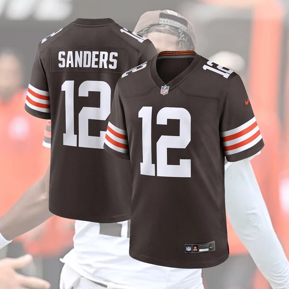 ¡NUEVO! Shedeur #12 Sanders Cleveland B Jugador Nombre y Número AOP Regalo Fanático Foto 1 de 4