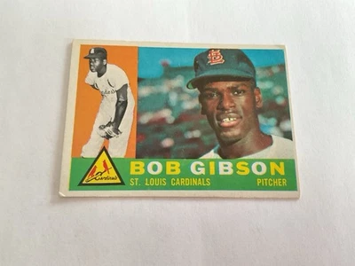 Tarjeta de béisbol 1960 Topps #73 Bob Gibson St. Louis Cardinals Cy Young Jugador Más Valioso Hofer RF Foto 1 de 4