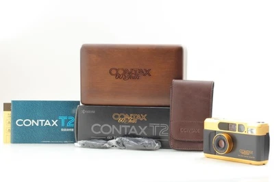 "Unused w/ Box" Contax T2 Gold 60th Year Limited 35mm Compact Film Camera JAPAN - Image 1 of 4