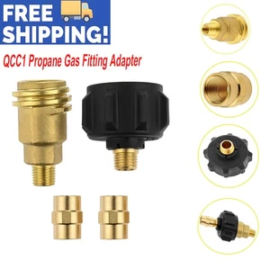 QCC1 Propane Gas Fitting Kit Adapter 1/4"NPT Female Pipe for BBQ Outdoor Cooking - Picture 1 of 15