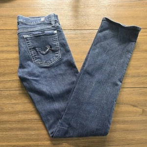 7 For All Mankind Damenjeans gerades Bein blau Denim hergestellt in den USA Größe 25 - Bild 1 von 11