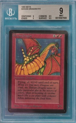 Shivan Dragon Beta MINT Red Rare Graded BGS 9 MTG CARD (0015567559) ABUGames - Image 1 of 2