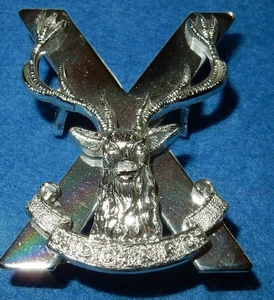 1958-1968 ANODISED THE HIGHLAND BRIGADE MILITARY GLENGARRY CAP BADGE STAYBRITE - Picture 1 of 2