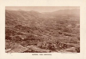 MADAGASCAR AMBOSITRA RIZIERE VUE AERIENNE PLANCHE DE 1936 RICE FIELD OLD PRINT - Bild 1 von 1