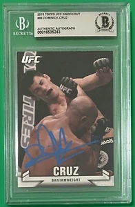 Dominick Cruz Signed Slabbed 2013 Topps Card. Beckett COA. UFC MMA. Champ - Picture 1 of 1