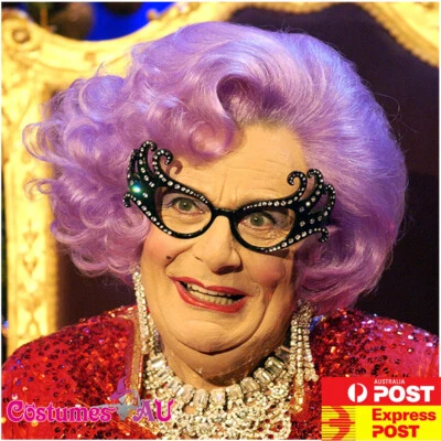 Dame Edna Everage Aussie Fancy Costume Party Wig + Glasses Drag Queen Celebrity - image 1 of 2