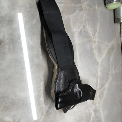 Desantis #23 Black Leather Ankle Holster RIGHT Rig For RUGER SP101 REVOLVER #U57 - Image 1 of 4