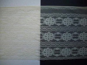 18 yards of 6" ecru light creme floral lace - Picture 1 of 2