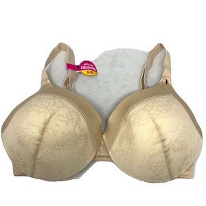 Maidenform Bra Womens 36D Beige Lace Underwire Overlay Convertible Straps - Picture 1 of 3