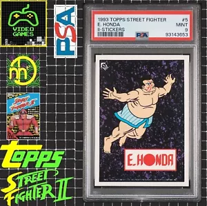1993 Topps Street Fighter II Sticker - #5 E. Honda - PSA 9 MINT - Picture 1 of 4