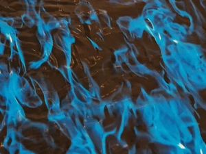 Wassertransferdruck Folie Blau Feuer Flammen - 100cm breit - Picture 1 of 2