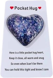 Heart Pocket Hug Token Gifts for Granddaughter Grandson Christmas Birthday Gifts - Picture 1 of 12
