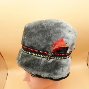 Vintage Faux Fur Fedora Mens Hat Medium Made in USA - Picture 1 of 6