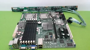 Supermicro X7DCA-L-YI001 Server Motherboard W 2x Xeon L5420 no ram + Backplane - Picture 1 of 4