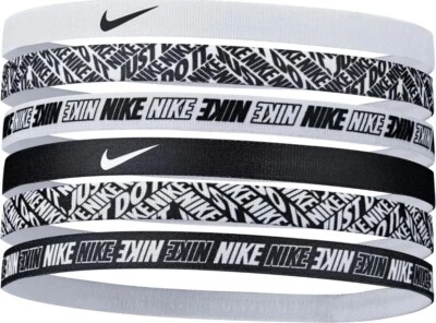 Nike Unisex Swoosh Silicona .5" 1/2 pulgada Diademas Paquete de 6 Nuevo Envío Gratuito Foto 1 de 3