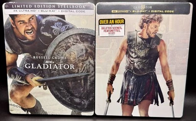 GLADIATOR & GLADIATOR II US EXCLUSIVE 4K UHD BLURAY STEELBOOKS **NEW & SEALED!** - Image 1 of 4