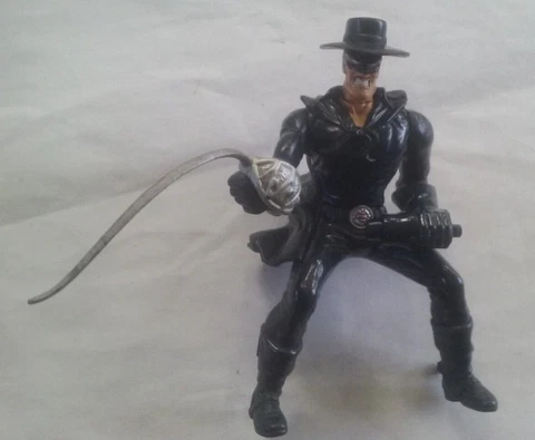 Zorro with sword from Zorro & Tornado Action figure Playmates 1997 Cover