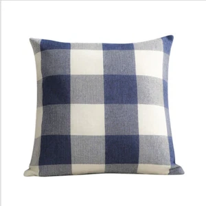 Set Of 2 Throw Pillow Case Cover Cushion Case 18" x 18" 100% cotton Plaid - Picture 1 of 24