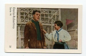 1960s Swedish Film Star Card Serie N #31 Dario Campeotto & Robertino