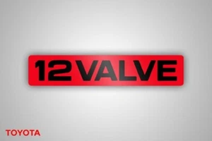 12 Valve Toyota Rocker Cover Vinyl Decal - Starlet/Corolla/Carina - Imagen 1 de 1