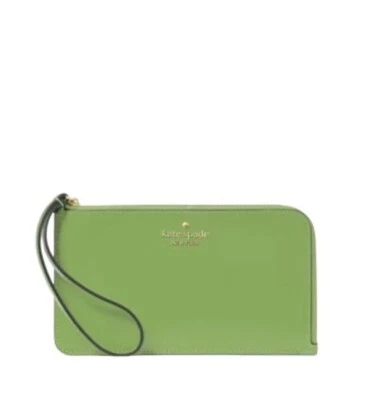 Cartera Muñequera Kate Spade New York Lucy Mediana Cremallera en L en Verde Tortuga Nueva Foto 1 de 3