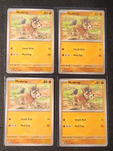 4x Mudbray 091/162 Pokemon card SV Temporal Forces common NM - Picture 1 of 1
